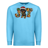 Ocean Blue dachshund puppy christmas joy Premium Sweatshirt - RanaPortraitStore