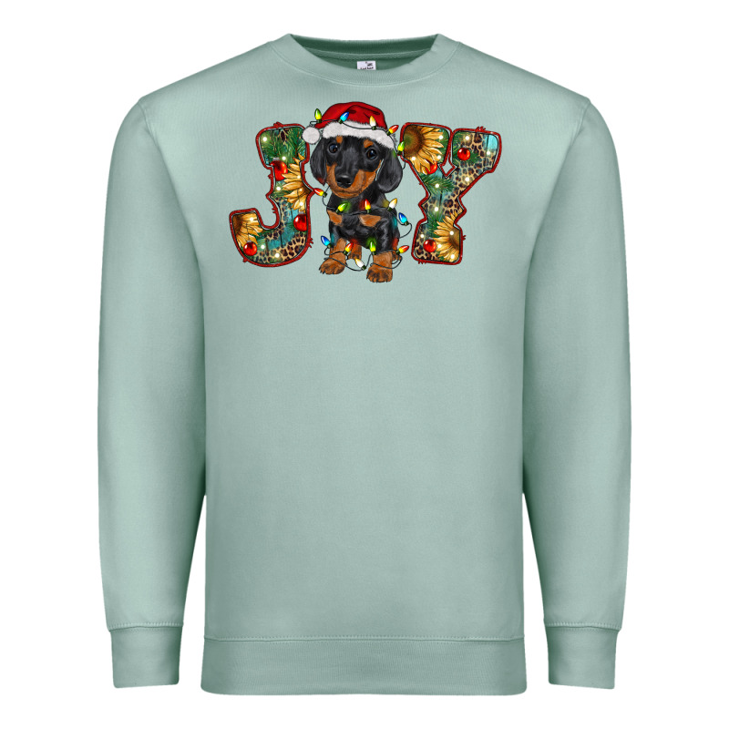 Dachshund Puppy Christmas Joy Premium Sweatshirt by RanaPortraitStore | Teevron