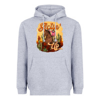 Heather Grey cowgirl actin up Heavyweight Hoodie - texasbilliewilder