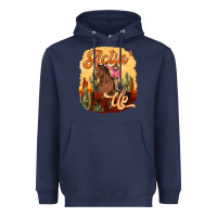 Navy cowgirl actin up Heavyweight Hoodie - texasbilliewilder