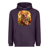 Plum cowgirl actin up Heavyweight Hoodie - texasbilliewilder
