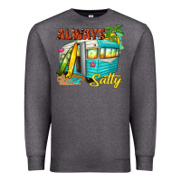 Charcoal Heather always salty with caravan Premium Sweatshirt - texasbilliewilder