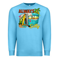 Ocean Blue always salty with caravan Premium Sweatshirt - texasbilliewilder