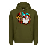 Army Green santa texas map Premium Hoodie - JahusDesignShop