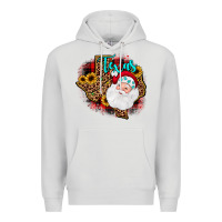 Dove Grey santa texas map Premium Hoodie - JahusDesignShop