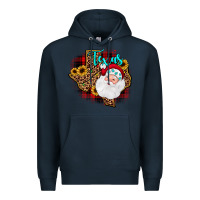 Navy santa texas map Premium Hoodie - JahusDesignShop