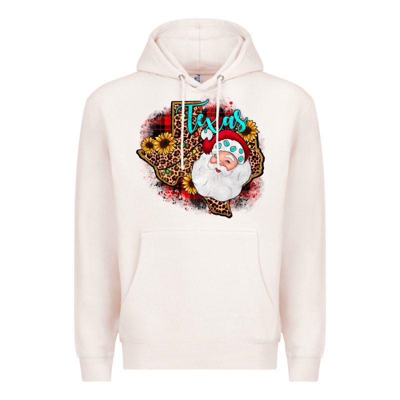 Santa Texas Map Premium Hoodie by JahusDesignShop | Teevron