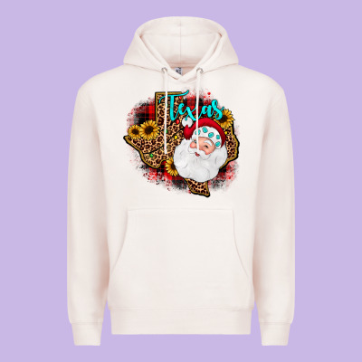 Santa Texas Map Premium Hoodie Designed By Jahusdesignshop