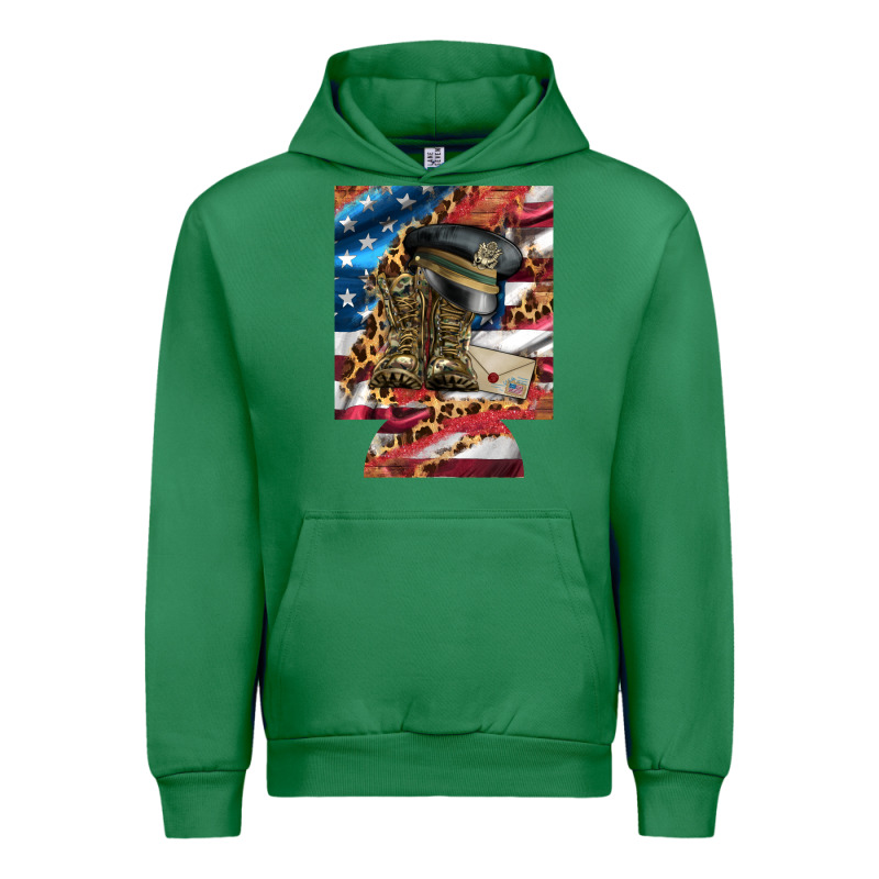Usa Flag And Leopard With Boots 12 Oz Regular Can Cooler Urban Hoodie by Artiststas | Teevron