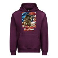 Mauve Wine usa flag and leopard with boots 12 oz regular can cooler Urban Hoodie - Artiststas