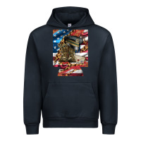 Navy usa flag and leopard with boots 12 oz regular can cooler Urban Hoodie - Artiststas