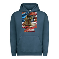 Pigment Midnight Navy usa flag and leopard with boots 12 oz regular can cooler Urban Hoodie - Artiststas