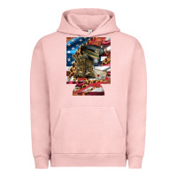 Pigment Salmon usa flag and leopard with boots 12 oz regular can cooler Urban Hoodie - Artiststas