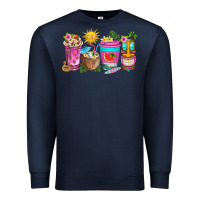 Navy aloha coffe cups Premium Sweatshirt - texasbilliewilder