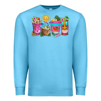 Ocean Blue aloha coffe cups Premium Sweatshirt - texasbilliewilder