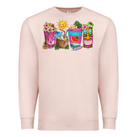 Pale Pink aloha coffe cups Premium Sweatshirt - texasbilliewilder