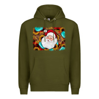 Army Green santa background Premium Hoodie - JahusDesignShop