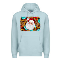 Blue Mist santa background Premium Hoodie - JahusDesignShop