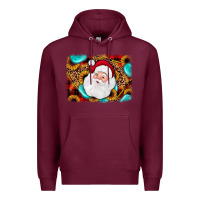 Burgundy santa background Premium Hoodie - JahusDesignShop