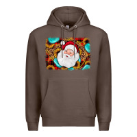 Coffee santa background Premium Hoodie - JahusDesignShop