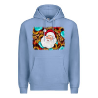 Colony Blue santa background Premium Hoodie - JahusDesignShop