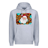 Heather Grey santa background Premium Hoodie - JahusDesignShop