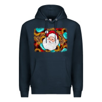 Navy santa background Premium Hoodie - JahusDesignShop