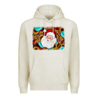 Oatmeal Heather santa background Premium Hoodie - JahusDesignShop