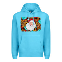 Ocean Blue santa background Premium Hoodie - JahusDesignShop