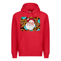 Red santa background Premium Hoodie - JahusDesignShop