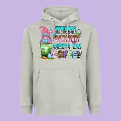 Heavyweight Hoodie this bunny hops on coffee