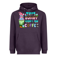 Plum this bunny hops on coffee Heavyweight Hoodie - Zillion Design Studio
