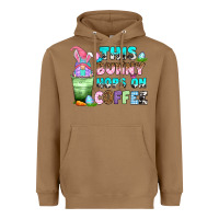 Toasted Coconut this bunny hops on coffee Heavyweight Hoodie - Zillion Design Studio