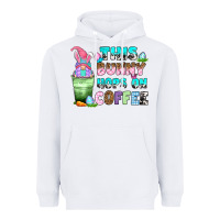 White this bunny hops on coffee Heavyweight Hoodie - Zillion Design Studio