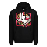 Black leopard volleyball texas map Premium Hoodie - Jasminsmagicworld