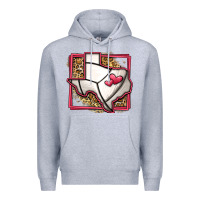 Heather Grey leopard volleyball texas map Premium Hoodie - Jasminsmagicworld