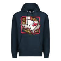 Navy leopard volleyball texas map Premium Hoodie - Jasminsmagicworld