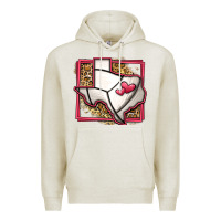 Oatmeal Heather leopard volleyball texas map Premium Hoodie - Jasminsmagicworld
