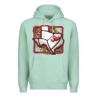Seafoam leopard volleyball texas map Premium Hoodie - Jasminsmagicworld