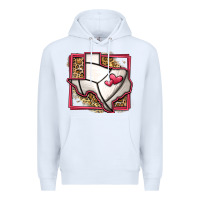 White leopard volleyball texas map Premium Hoodie - Jasminsmagicworld