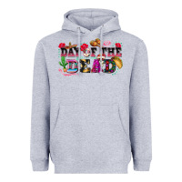 Heather Grey day of the dead Heavyweight Hoodie - texasbilliewilder