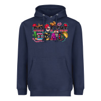 Navy day of the dead Heavyweight Hoodie - texasbilliewilder