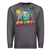 Charcoal Heather always salty with caravan Premium Sweatshirt - texasbilliewilder
