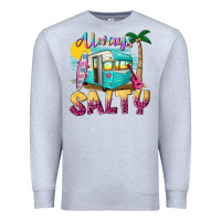 Heather Grey always salty with caravan Premium Sweatshirt - texasbilliewilder