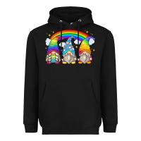Black rainbow gnomes Heavyweight Hoodie - Zillion Design Studio