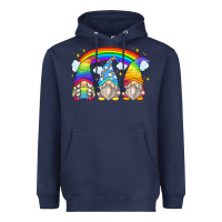 Navy rainbow gnomes Heavyweight Hoodie - Zillion Design Studio