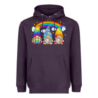 Plum rainbow gnomes Heavyweight Hoodie - Zillion Design Studio
