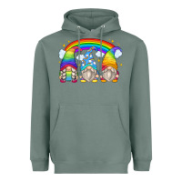 Sage rainbow gnomes Heavyweight Hoodie - Zillion Design Studio