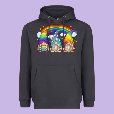 Heavyweight Hoodie rainbow gnomes