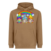 Toasted Coconut rainbow gnomes Heavyweight Hoodie - Zillion Design Studio